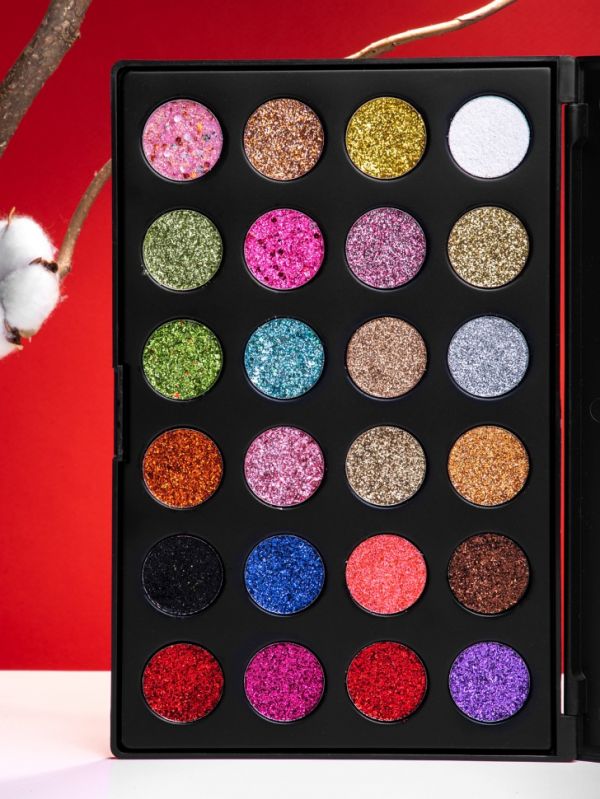 NJ Cosmetics Facial Glitter Palette with Glitter